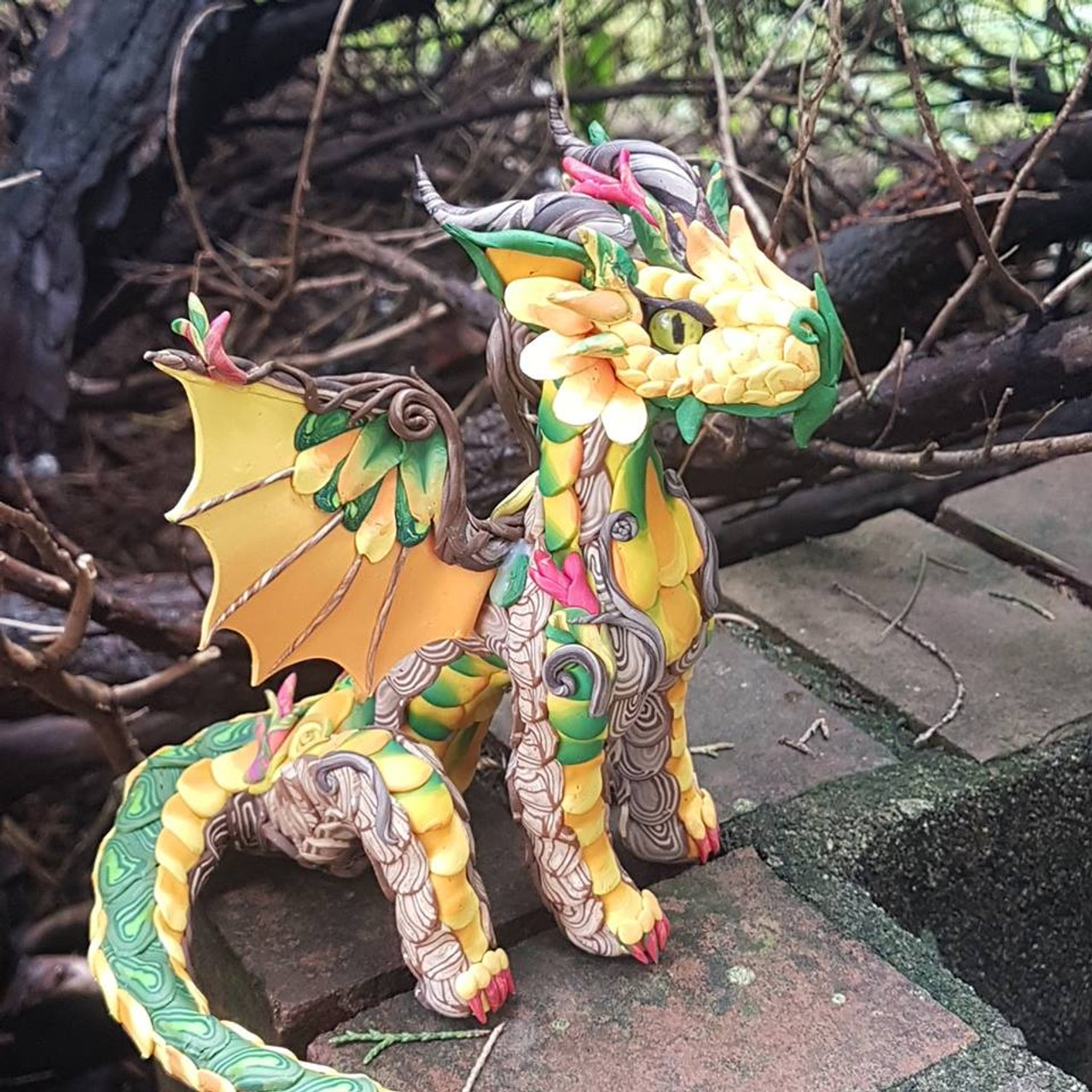 realistic clay dragon