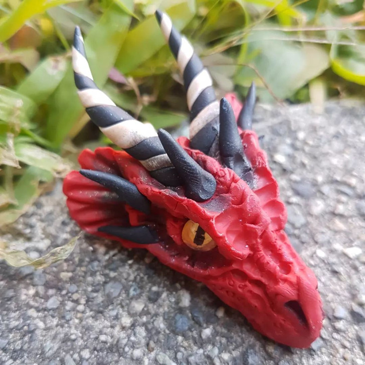 Dragon Head Pendant Red