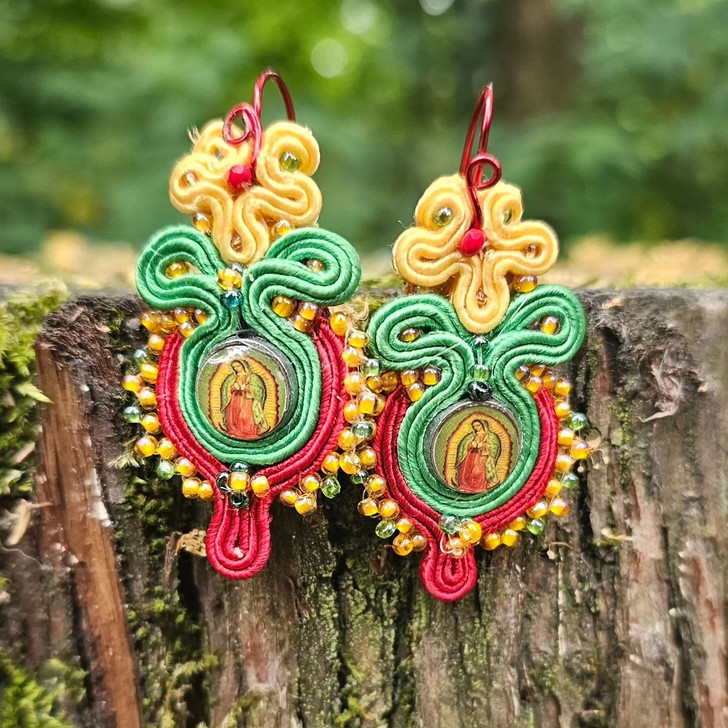 Virgin Mary Soutache Earrings