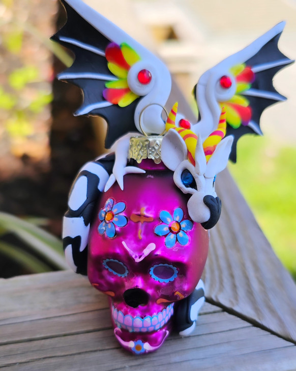 The Dead Dragon with Skull Ornament Magenta