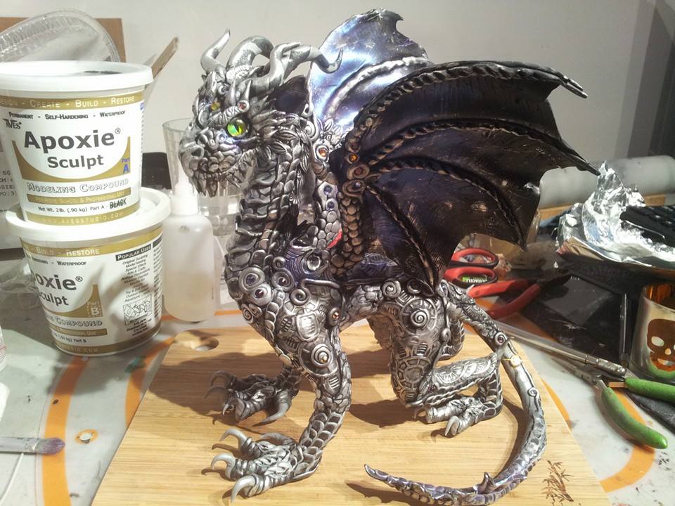 Making a GIANT Dragon Sculpture with APOXIE SCULPT (Epoxy Clay