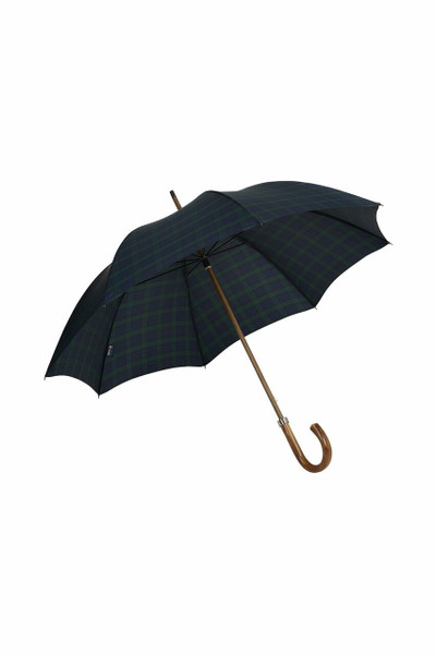 Gents Beechwood Ince Umbrella - Black Watch Tartan - Chestnut handle