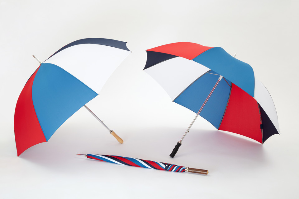 James Ince Sturdy 30" Golf Umbrella - Red, White, Navy & Blue James Ince Sturdy 30" Golf Umbrella - Red, White, Navy & Blue