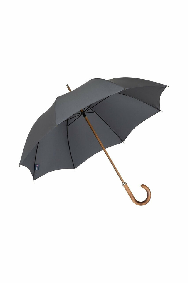 Gents Beechwood Ince Umbrellas with an Italian Maple handle - Charcoal