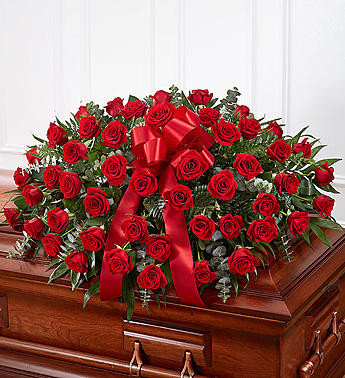 Red Rose Casket Spray Simi Valley Flower Delivery