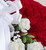 Red Solid Standing Heart with White Roses