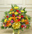 Heartfelt Tribute Bright Floor Basket Arrangement Flowers Simi Valley