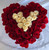 Elegant Rose Heart Box - Three Dozen Roses in Heart Hat Box