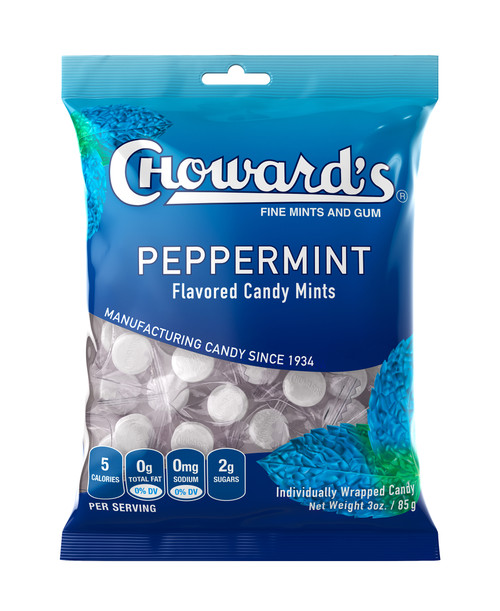Choward's Peppermint Mints individually wrapped 3oz. package