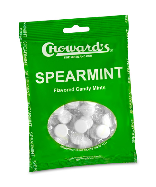 Choward's Spearmint Mints individually wrapped 3oz. package