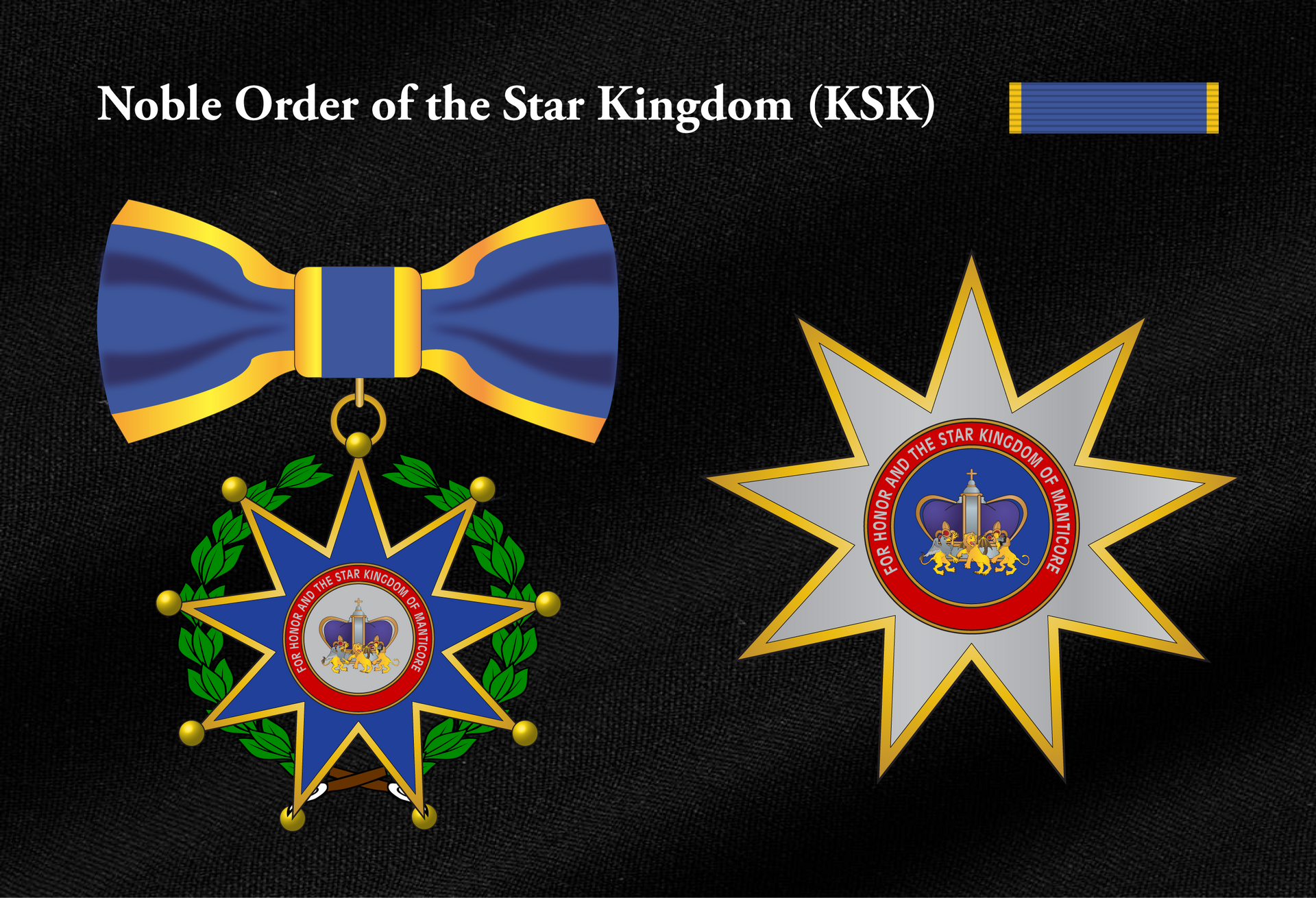 Order of Queen Elizabeth Sash The Royal Manticoran Navy BuSup