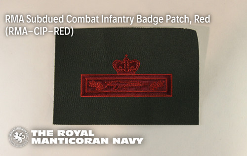 RMA Subdued Combat Infantry Badge Patch, Red