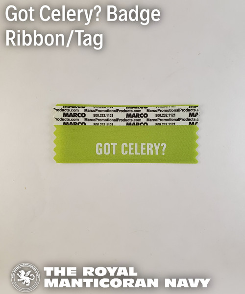 Got Celery Badge Ribbon / Badge Tag (25 items) Got Celery Badge Ribbon / Badge Tag (25 items)