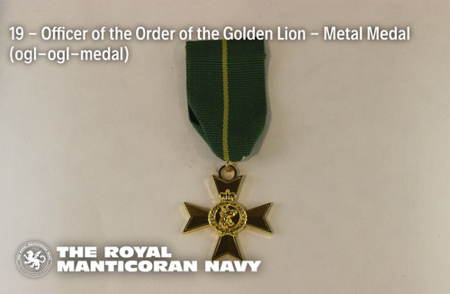 19 - Officer of the Order of the Golden Lion - Metal Medal