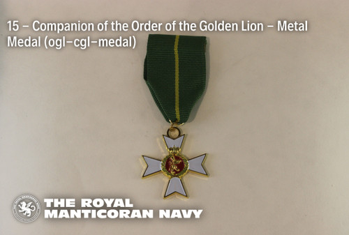 15 - Companion of the Order of the Golden Lion - Metal Medal