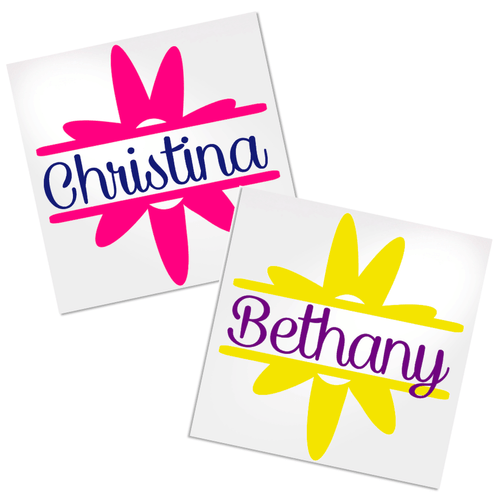 Preppy flower decal for cup, tumbler, water bottle, laptop or car window.