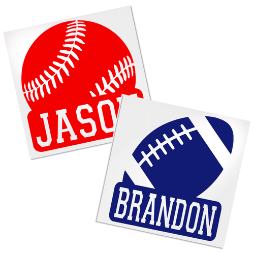 Personalized Sport decal with name for cup, tumbler, water bottle, laptop, tablet, phone or car window.