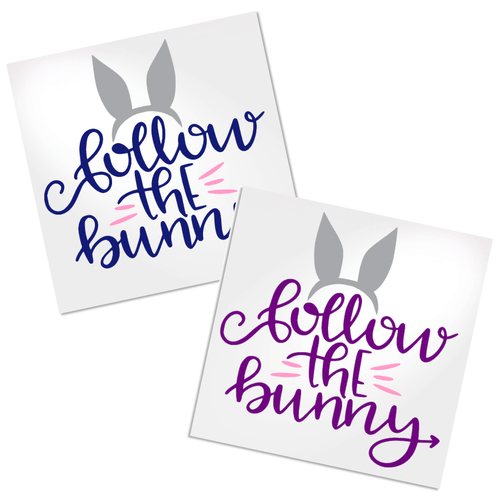 Follow the Bunny Decal for any hard, smooth surface.