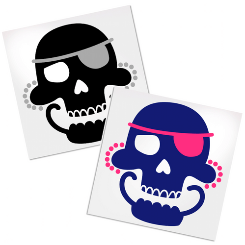 This pirate skull decal is a great way to personalize any cup, tumbler or water bottle.