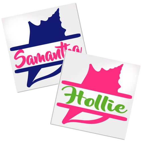 Personalized Conch Shell Decal with Name for any hard, smooth surface.