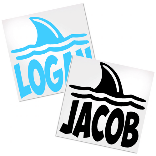 Shark decal for cup, tumbler, laptop or car.  Our decals are great for any hard, smooth surface.