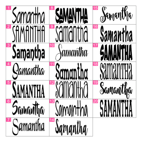 Font chart for Decals by ADavis