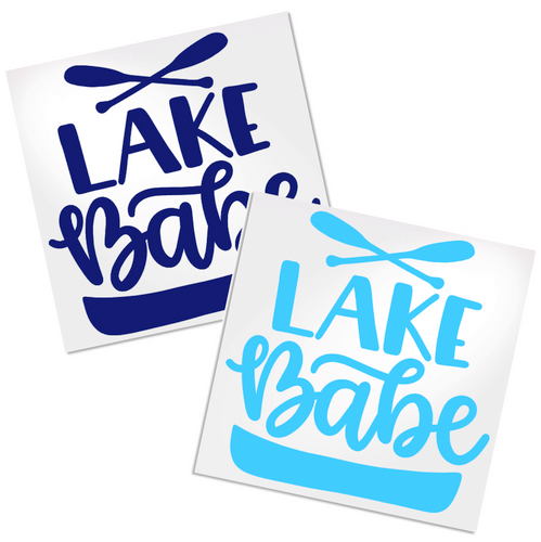 Lake Babe Decal for any hard, smooth surface.