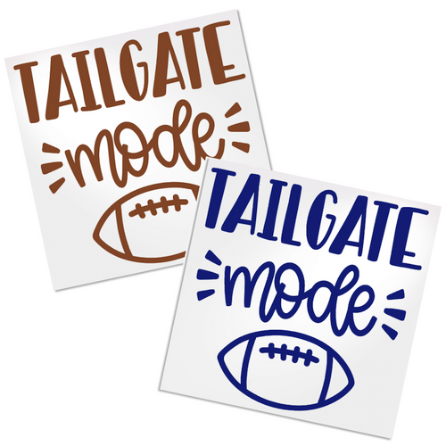 Tailgate mode, football decal for cup, car or laptop.