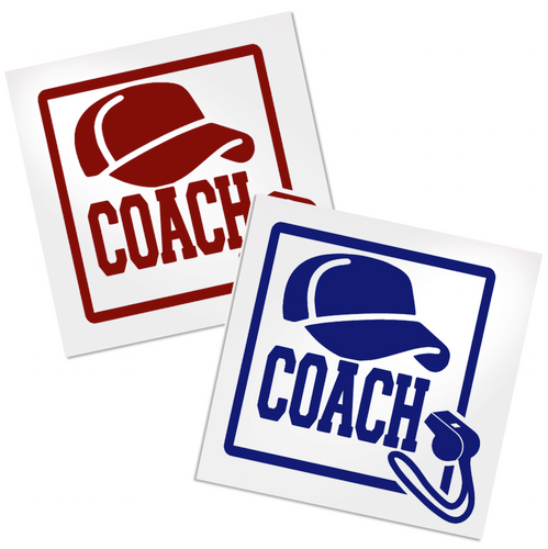 Coach decal for any hard, smooth surface.