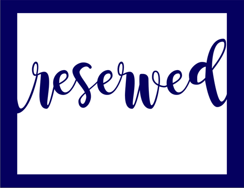 Reserved for Susan Badger