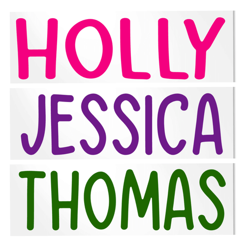 Uppercase Vinyl Name Decal
