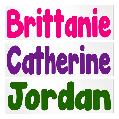 Chunky Name Decal great for school supplies
