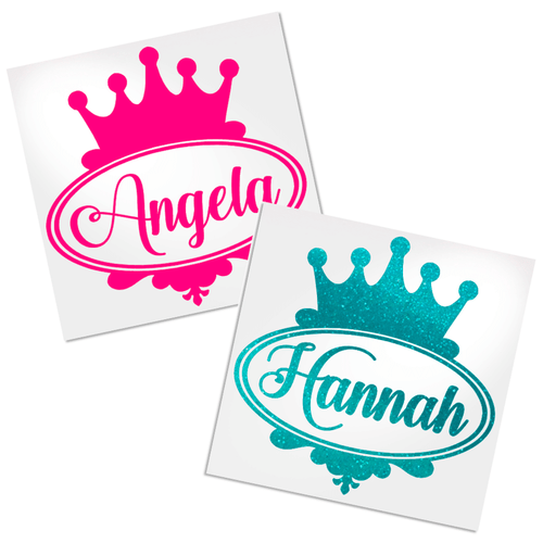 Princess Personalized Decal for Laptop, Car or Tumbler.