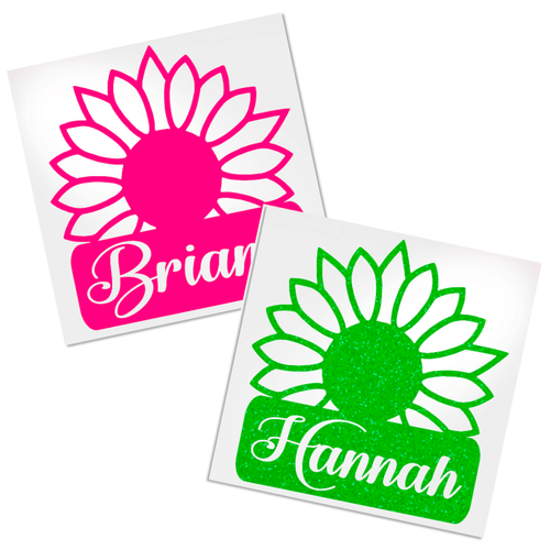 Personalized flower decal for cup, tumbler, water bottle, laptop, tablet, phone or car window.