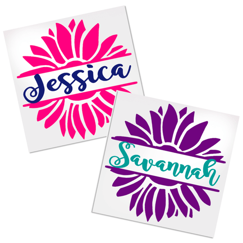 Girly Flower vinyl decal design