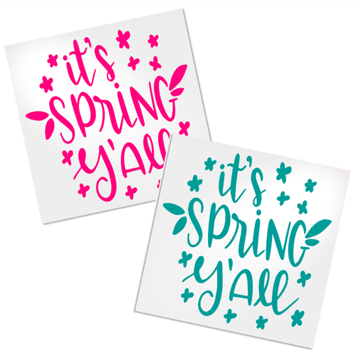 It's Spring Y'all decal for cup, car or laptop.