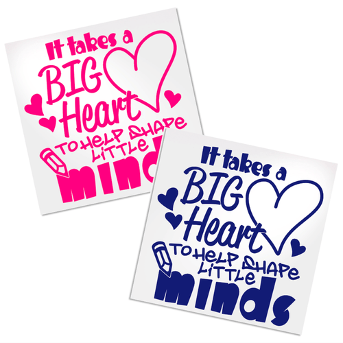 It takes a big heart decal for any hard, smooth surface.
