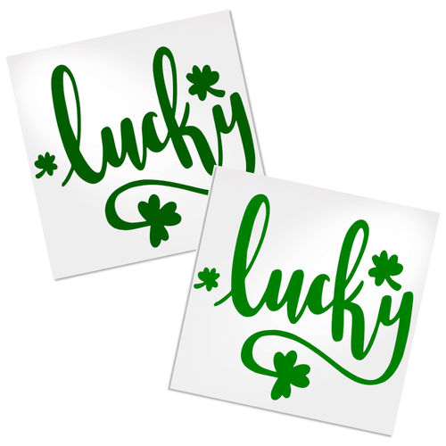 Lucky vinyl decal design