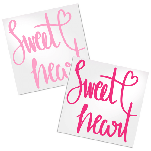 Sweet Heart decal for cup, car or laptop.