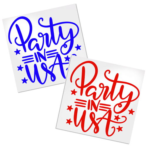Party In The USA vinyl decal design