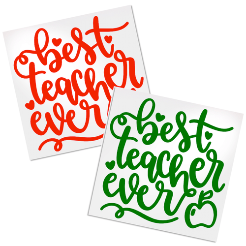 Best Teacher vinyl decal design