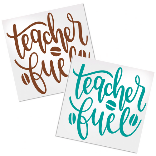 Teacher Fuel Decal.  Perfect to decorate a cup for your favorite teacher.
