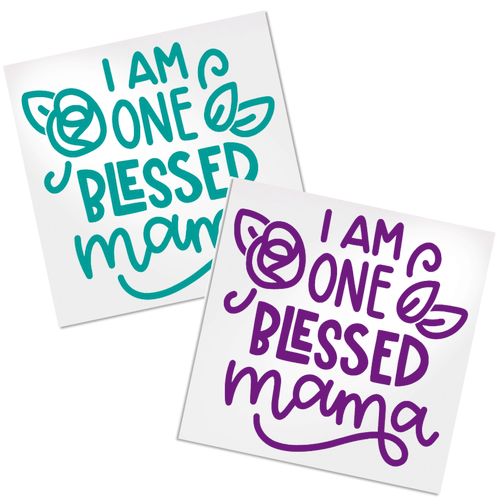 One Blessed Mama vinyl decal design