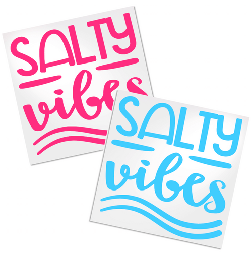 Salty Vibes decal for water bottle, cup, tumbler, laptop or car window.