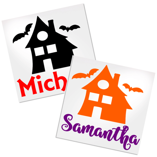 Haunted House Decal for any hard, smooth surface.