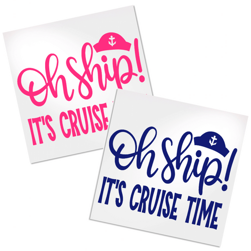 It's Cruise Time Decal for cup, car or laptop.