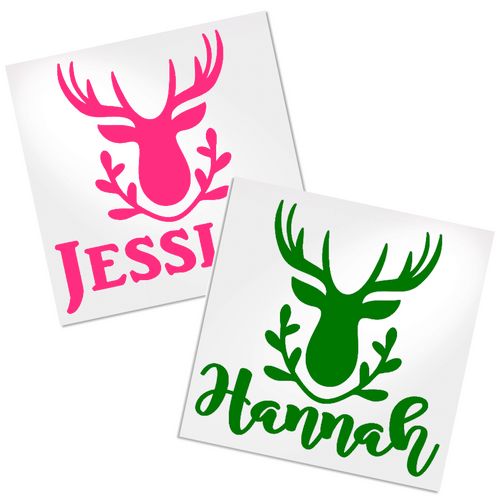 Girly Deer decal for cup, car or laptop.