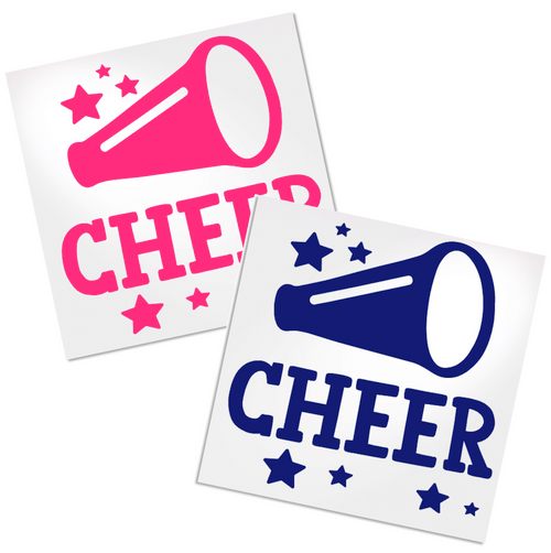 Cheer decal for any hard, smooth surface.