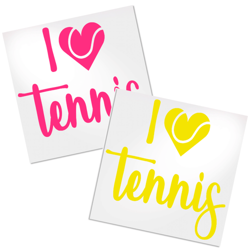 I Love Tennis vinyl decal design