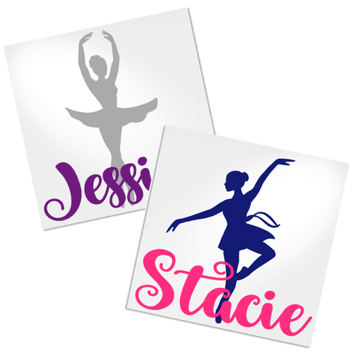 Ballerina vinyl decal design